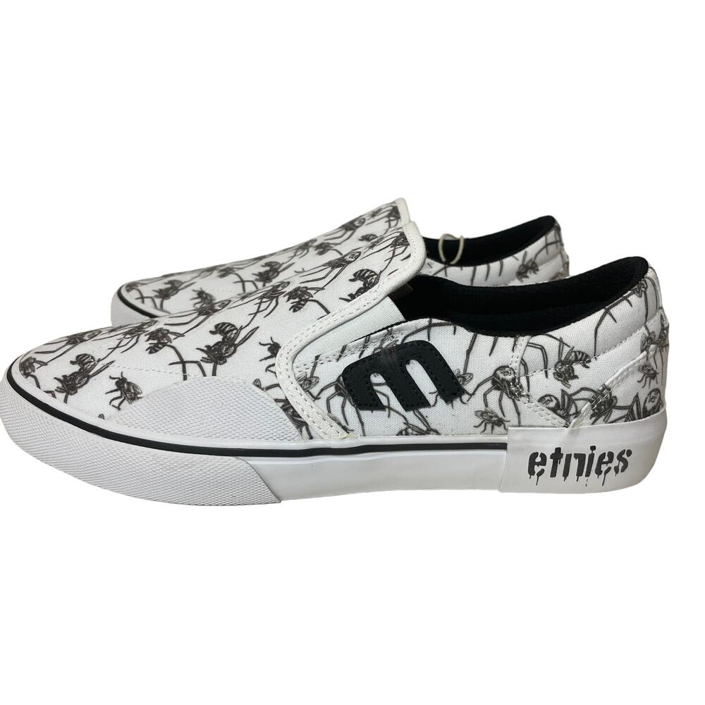 Etnies Marana Slip X Bones  - Men's Size 11 - White/Black